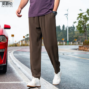 Quần Dài Nam Ống Đứng Chống Nhăn Mùa Hè Quần Dài Thường Ngày Enjeolon Cạp Chun Thoáng Khí Thoải Mái Quần Dài Công Sở