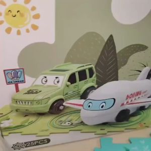 Sfui Mainan Kanak Kereta DIY Railway Car Puzzle Transport Train Track Rail Car Electric Car Aeroplane Race Track Toys