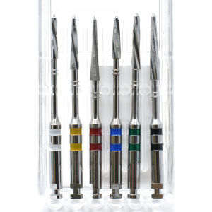 Dental Reamers Stainless Steel Drills For Screw Post  Fiber Post Drills Clinic Lab Material Dentist Tool 6pcs in Pack