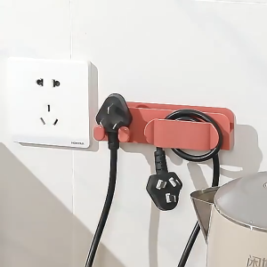Cable Organizer Phone Holder Plug Storage Wall Mounted Multifunction Plug Charging Holder Charge Pemegang Telefon 壁挂收纳