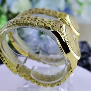 Đồng Hồ Thạch Anh Dây Thép Không Gỉ Mạ Vàng Đính Kim Cương Dành Cho Nữ Thời Trang Thường Ngày Hiển Thị Lịch Đồng Hồ Đôi