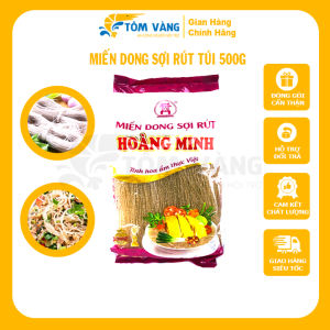 Miến Dong Sợi Rút Hoàng Minh Ăn Kiêng Healthy Eatclean Tiểu Đường Thực Dưỡng Gym Túi 500g và 200g - Tôm Vàng