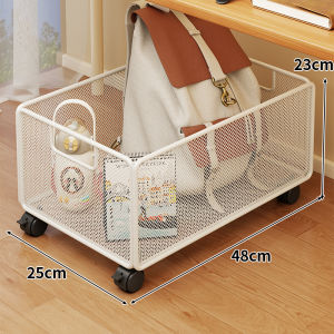 WUBUWEI | White Mesh Mobile Book Storage Organizer for Students