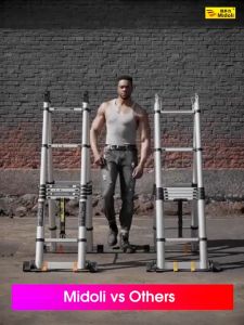 Multi-Purpose Telescopic Ladder MIDOLI with extra Safety (convert to Step or Straight Ladder) -4
