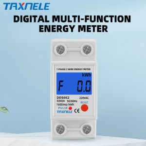 Din Rail Single Phase LCD Digital Energy Meter 80A AC 220V 120V kWh Power Consumption Meter Backlight Electronic Wattmeter Reset