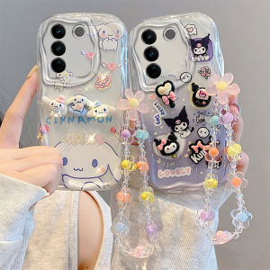 Transparent Shockproof Vivoy100 5G Phone Case Female Version Creative 3D Cartoon Design Airbag Anti-Fall Soft Protective Cover