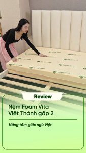 (Giao Hỏa Tốc HCM) Nệm Foam Gấp 2 VITA Việt Thành Cao Cấp Thành Phần Cao Su Kết Hợp Foam Cao Cấp Đàn Hồi Nâng Đỡ Êm Ái Gấp 2 Tiện Lợi.