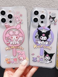 Magnetic Absorption Phone Case for Apple iPhone 14 pro Transparent Protective Cover Anti-Fall Wireless Charging Compatible Meoword