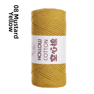 Hollow Medium Coarse Round Cord Cotton and Hemp Yarn 2mm