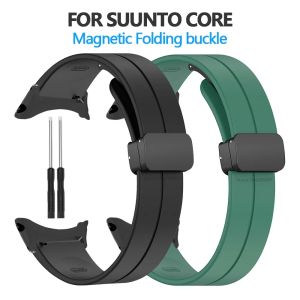 Magnetic Buckle Silicone Strap For SUUNTO CORE Smart Watch Watchband Correa For Suunto Core Sport Band Bracelet Accessories