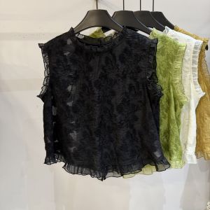 YINGDAI | Design Lace Eared Sleeveless Shirt Slimming Stylish Rejuvenating Grace 2026 New Summer Top