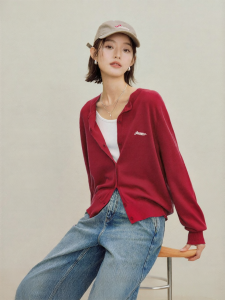 INMAN | Long Sleeve Thin Knitted Sweater Outerwear Autumn Blue Red