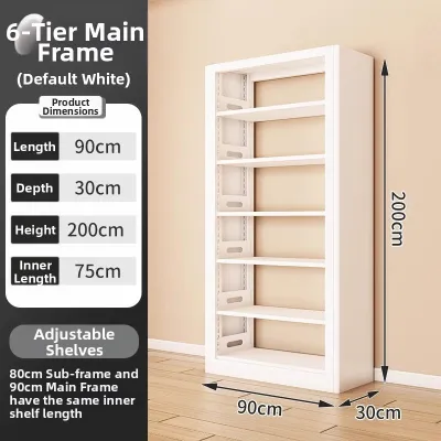 Home and Library Carbon Steel Bookshelf Simple Storage Rack