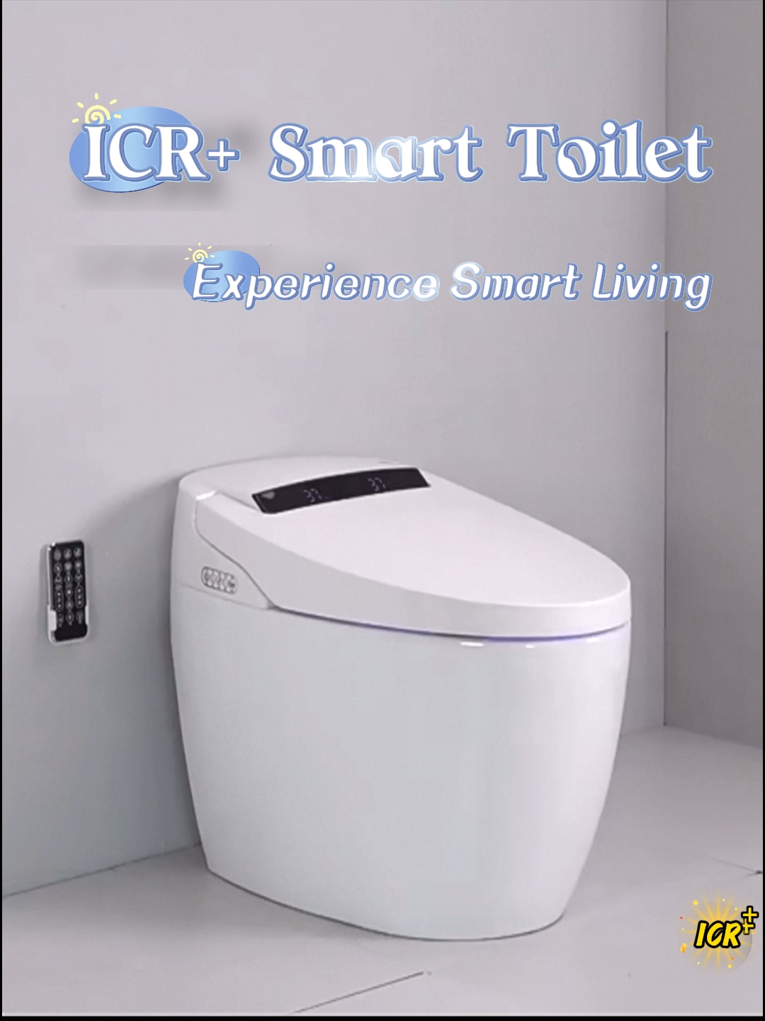 Smart Toilet Built In Tank No Water Pressure Limit Kick to Open Cover Seat Warm Bidet Dryer Auto Flush Digital Screen