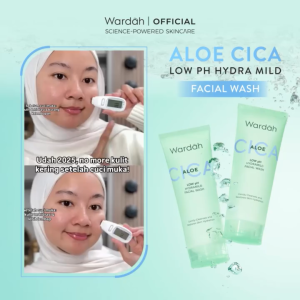 Pembersih Wajah Alami: Wardah Cica + Aloe Low pH Hydramild Facial Wash