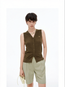 V-neck Sleeveless Women Loose Versatile Vest