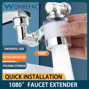 Filter Stream Sprayer 720° Rotatable Extension Faucet Sprayer Head Universal Bathroom Tap Extend Adapter Aerator Universal Connector
