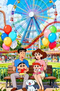 Bandai | 5D Tự Làm Tranh Gắn Đá Bộ Crayon Shinchan Cắt Dán Cuộc Phiêu Lưu Ngoài Trời Full Dán Khu Vực Vuông/Hình Tròn Kim Cương Trang Trí Tường Nhà Nghệ Thuật