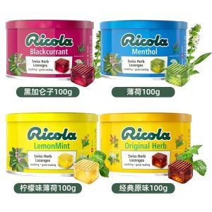 Lemon Mint Original Flavor Throat Sweets 4 Cans Free Combination LiKouLe Hard Candy 100g Boxed Swiss Made Traditional Candy