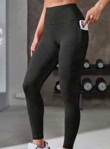 Women High Waist Butt Lifting Leggings Elastic Hidden Pockets Quick Drying Breathable Yoga Pants for Gym Training Sports Pants