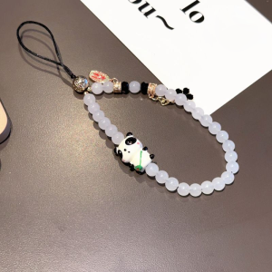 Durable Short Womens Style Crystal Phone Strap Cute Cat Design Premium Quality Mobile Phone Accessories Versatile Simple Style