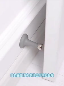 Penahan Pintu Magnetik Tahan Lasak Tanpa Tebuk Magnetic Door Stopper Anti-langgar Lekat Dinding Lantai
