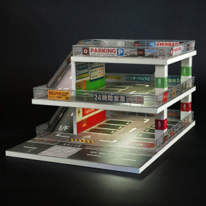 Simulated Garage Scene Car Model Display Stand