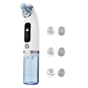 Electric Small Bubble Blackhead Remover Water Cycle Pore Acne Pimple Removal Vacuum Suction Facial Cleaner Tool