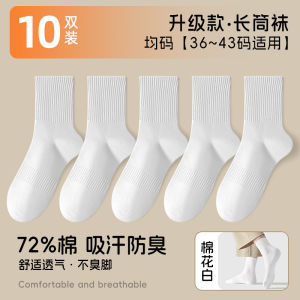 ถุงเท้าผู้ชายแบบใช้แล้วทิ้ง ถุงเท้าผ้าฝ้ายป้องกันกลิ่นสำหรับการเดินทาง ถุงเท้าแบบโยนทิ้งได้ในแต่ละวัน ถุงเท้าแบบสวมสูงปานกลางสำหรับฤดูใบไม้ร่วงและฤดูหนาว