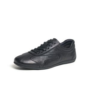 Belle | All Black Mens Leisure Sport Shoes Fall Soft Bottom Leather