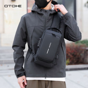 OTOHE Multi-Functional Chest Bag Crossbody Bag Smooth Zipper Bag Sports Bag Waterproof Anti-Thief Code Lock Casual Bag Street Shoulder Bag Messenger Bag Versatile Fashion Chest Bag Travel Bag Business Bag