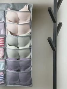 RẺ & TIỆN LỢI Túi Đựng Đồ Lót Tất Vớ Túi Vải Đựng Đồ 2 Mặt 30 Ngăn Có Móc Treo Dụng