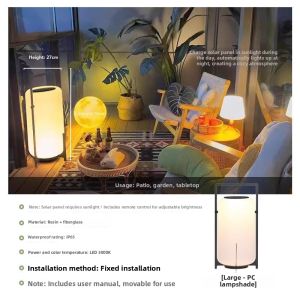 VINCAN | Solar Waterproof Portable Outdoor Lawn Light
