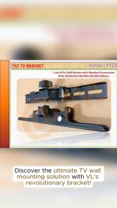 AVL FT22 Fix TV wall mount Bracket  tilt 15 deg down  VESA 50x50 75x75 100x100 200x200 mm  Max load 25 Kg  TV Size up to 32"  TV bracket Suitable all Major brand Xiaomi  Prism  Samsung  LG  Sony  Etc ...