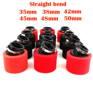Black and Red Foam Air Filter 35mm 38mm 42mm 45mm 48mm 50mm 60mm Sponge Cleaner Moped Scooter Dirt Pit Bike Motorcycle