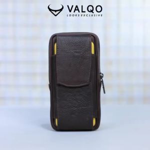 [VALQO] DAKA Sarung HP Kulit Sapi Dompet HP 2 Slot Muat HP Hingga 67 inch