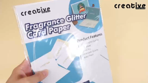 Creative Fragrance Glitter Card Paper 250gsm A4 20 sheets for DIY Art Craft Greeting Cards