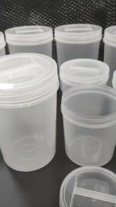 CLEAR CANISTER / MAYONNAISE ROUND CONTAINER / FOOD CONTAINER / LEAK PROOF JAR / STACKABLE CANISTER