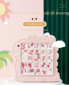 HÀNG CÓ SẴN - Khay Vỉ Làm Kem Đá Rau Câu Hình Thú Dễ Thương An Toàn 25 Ô/Viên