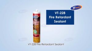 Sealant Wall V-Tech Fire Retardant Sealant VT228 Acrylic Sealant Firestop Sealer Filler Dinding Gap Sealing Tahan Api Tampal Dinding Pintu Kalis Api