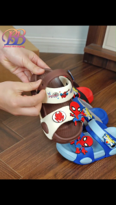 【BB】Spider-Man Childrens Slippers Fashion Casual Outdoor Non-Slip Sandals for Boys and Girls Summer Beach Shoes#618-4