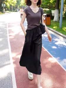 Acetic Satin Slenderizing A-line Half Skirt