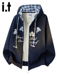 izzue | Trendy Embroidered Hoodie Autumn New American Preppy Style Couple Jacket
