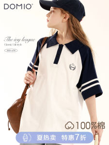 Girls Loose Cotton T-Shirt Short Sleeve Breathable Summer Clothes Childrens Fashion Big Kids Clothing Pure Color Top