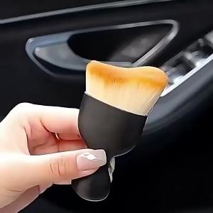 Chổi quét mini đầu cong sợi lông mềm dùng vệ sinh nội thất ô tô bảng điều khiển cửa thoát khí làm sạch nhà ở SHOPE