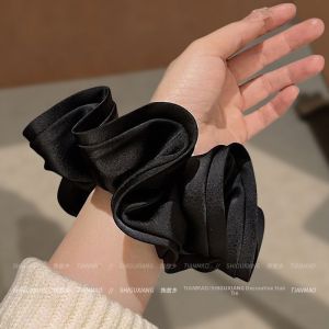 Satin Black Ponytail Hairband