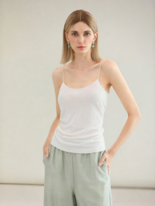 COCOBELLA | Minimalist White Anti-See Through Knitted Tank Top