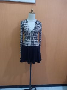 atasan kaos wanita coklat cream TOPSHOP cewek M L lengan panjang MEWAH crop top vneck
