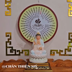 Đèn Hào Quang Thờ Phật Bát Nhã Tâm Kinh In Tranh Trúc Chỉ Trang Trí Bàn Thờ Treo Cùng Tượng Phật TC-HQ-238