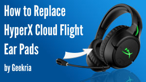 Miếng đệm tai thay thế bằng gel làm mát Geekria dành cho tai nghe HyperX Cloud Flight S CloudX Flight Stinger Core Stinger S (Màu đen)